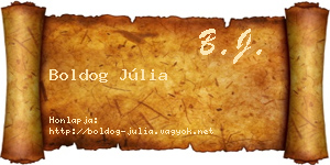 Boldog Júlia névjegykártya