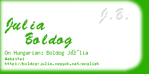 julia boldog business card